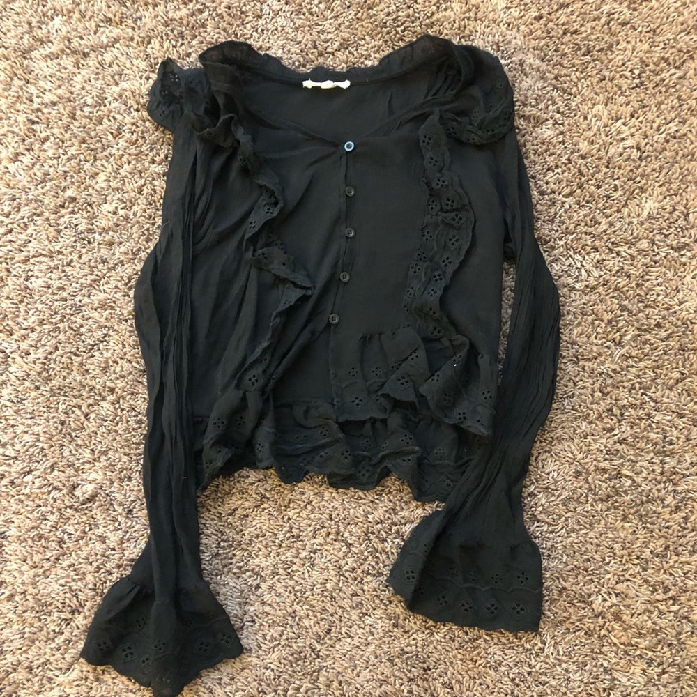 Black long sleeve shirt, Size:S